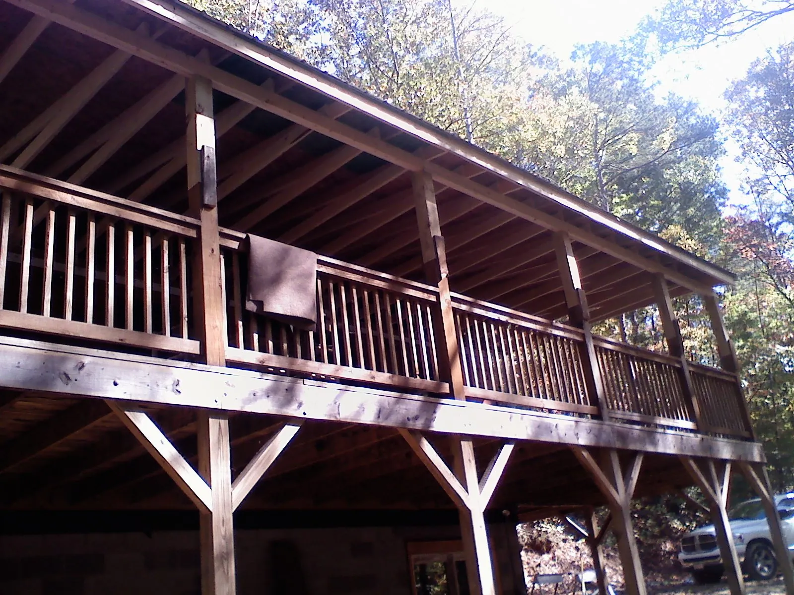 Timber framing under a new elevated porch and deck — Roof Leak Repair in Fairchance by Roofing Brothers